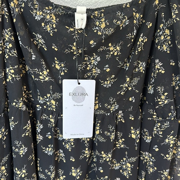 BRAND NEW WITH TAGS Exlura Womens Square Neck Dress - Picture 4 of 7